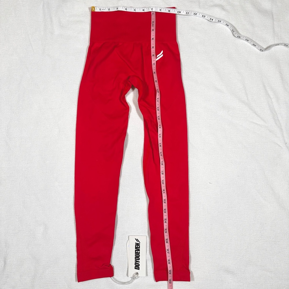 Doyoueven Hyperflex Seamless High Waisted Leggings Ruby Red NWT XS - Picture 5 of 5